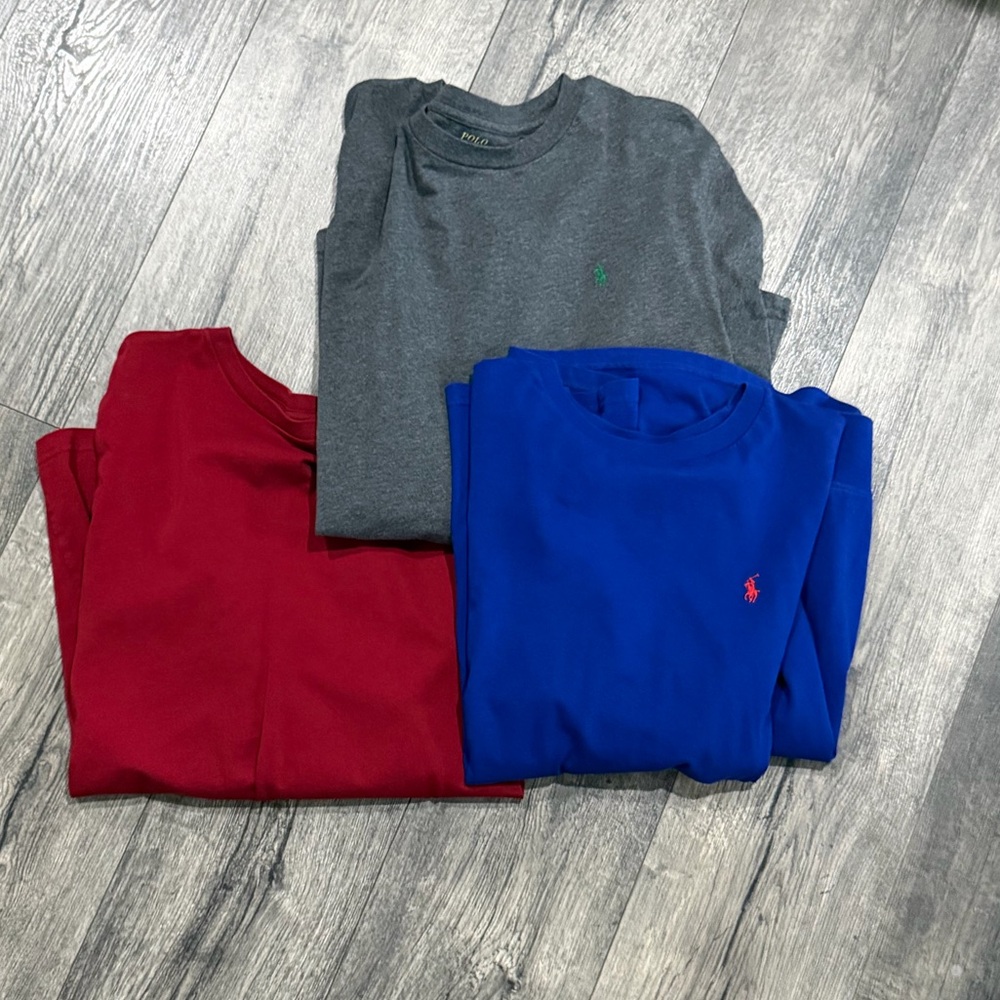 Polo by Ralph Lauren Kids Crewneck Shirt - Blue, Gray, Red